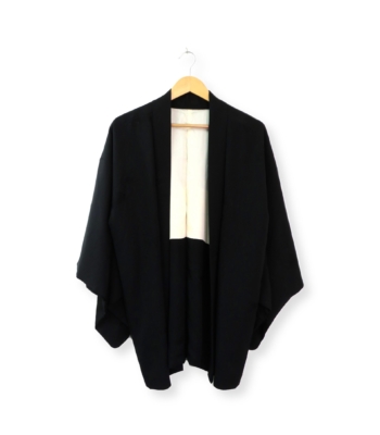 Vintage Japanese Black Silk Kimono