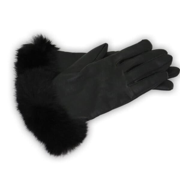 Black vinyl womens gloves