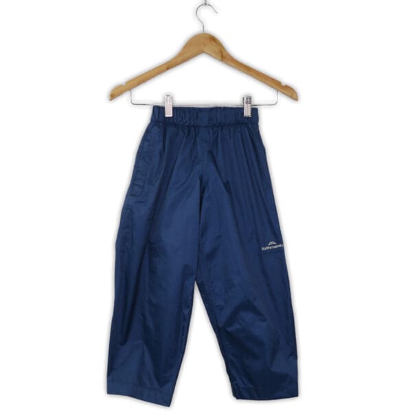 Blue waterproof over pants kids