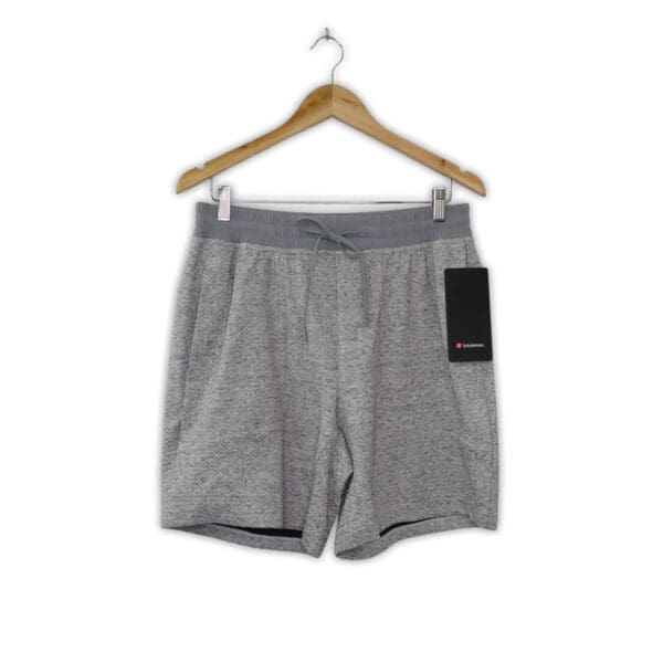 Grey mens short exercise shorts