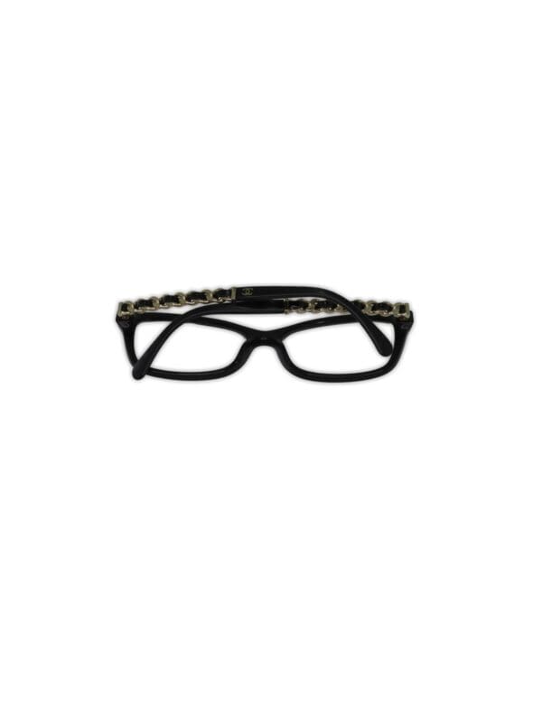 Black and Gold Wayfarer shaped Chanel reading glasses