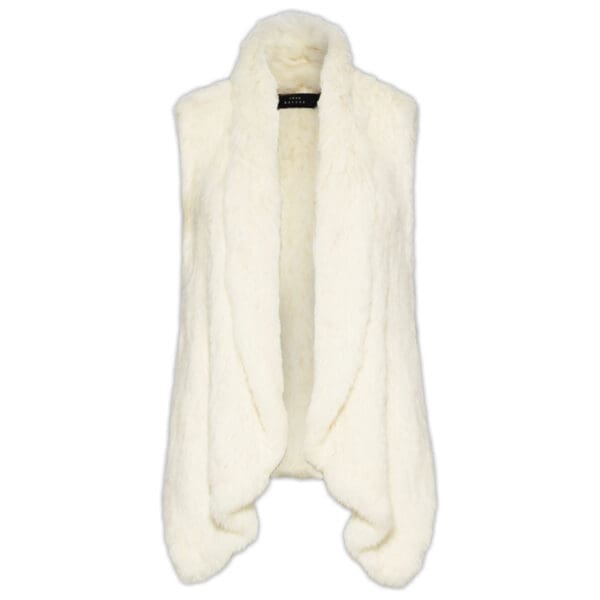 Cream fur luxurious vest