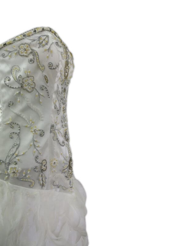 Ivory Size 12 beaded strapless dress