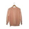 Crew neck knitted sweater peach