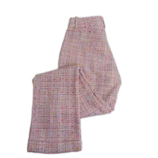 Pink tweed tailored pant