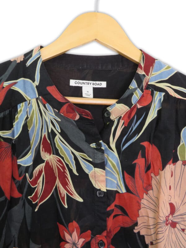 Floral print button up shirt lightweight