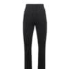 Black soft cotton straight leg crop pant