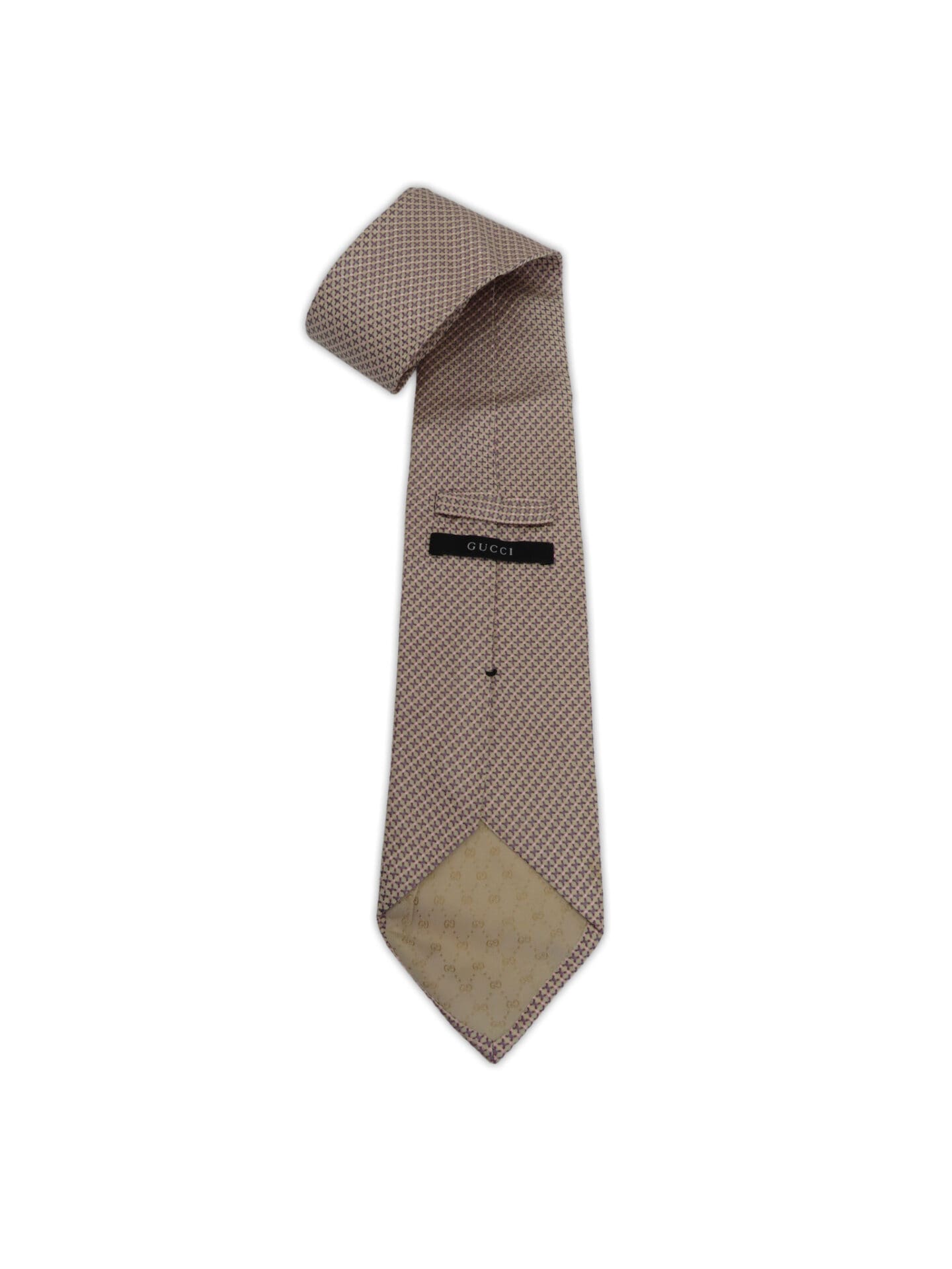 cross pattern gucci silk tie