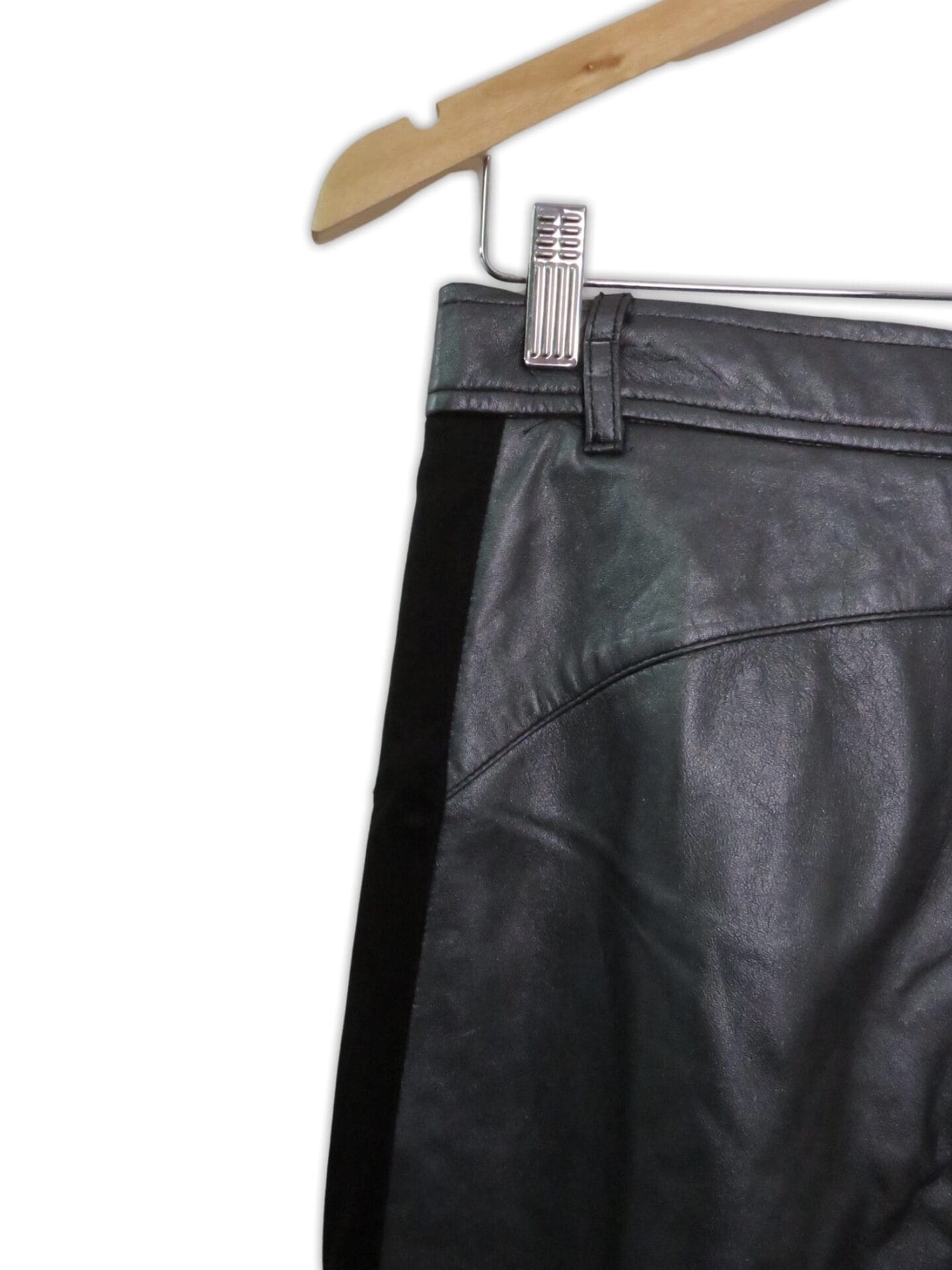Silver soft leather straight cut pants kate sylvester