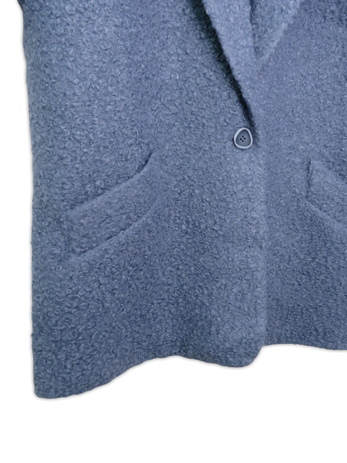 Blue textured women's tailored coat