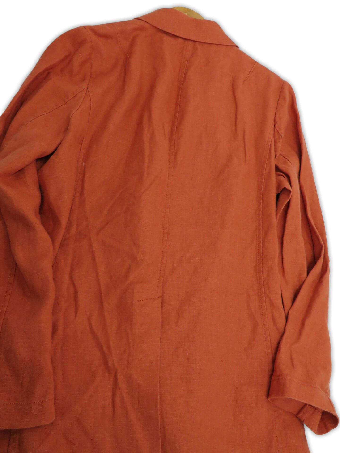 Orange linen women's loose fitting blazer