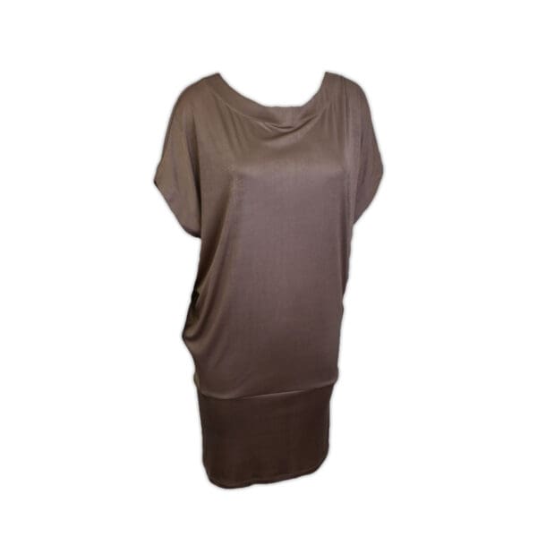 Relaxed knit cocoon dress, champagne colour, size small