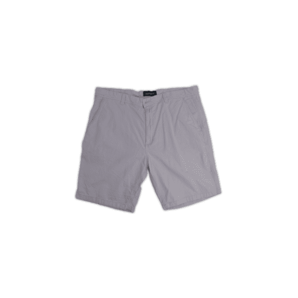 XXL cream Straight leg short featuring fly front, two front open inseam pockets and two back patch pockets.