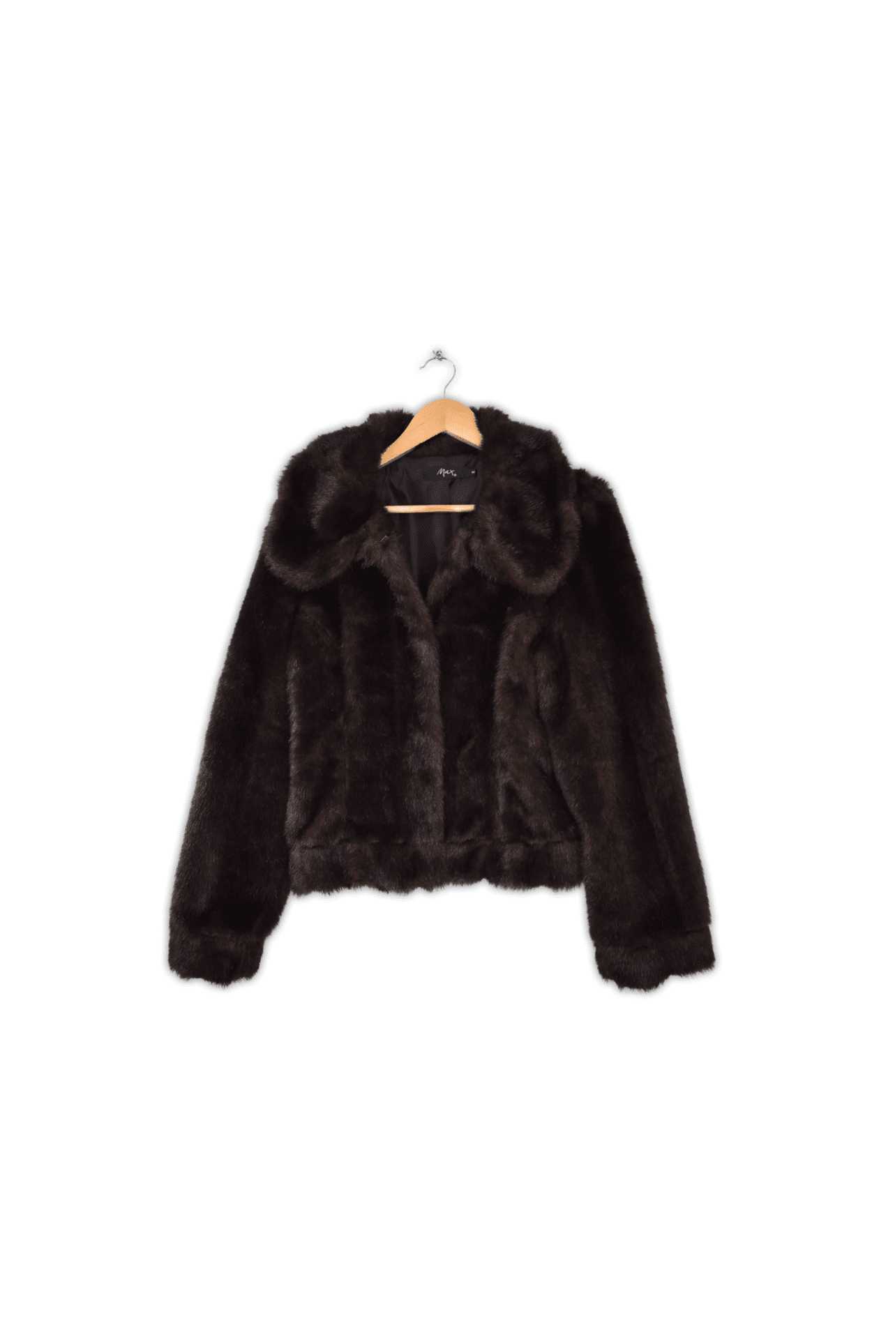 Soft and luxurious brown faux fur jacket