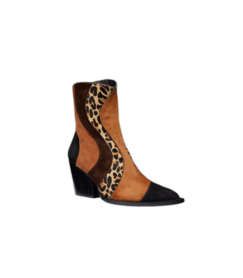 Coach Patchwork Bootie with Leopard Print