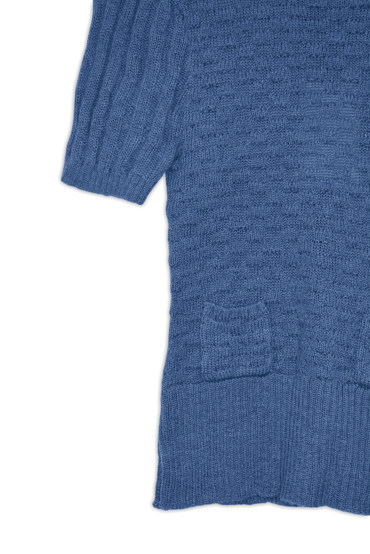 Small, blue, wool, top