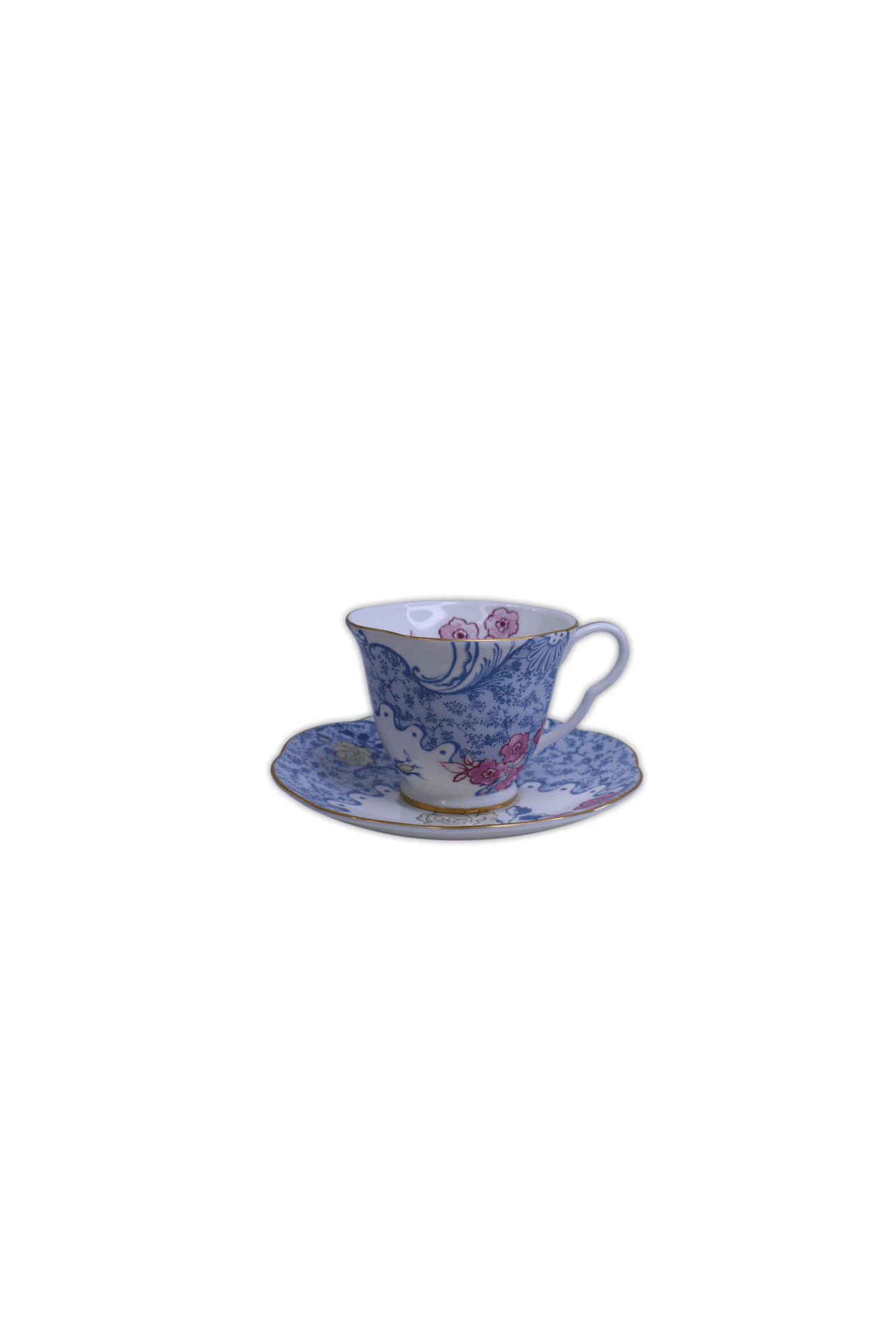 Enjoy the invigorating feeling of the year's first flowers, whatever the season, with this Spring Blossom teacup and saucer from our Butterfly Bloom collection. Transport yourself to a country garden as you sip your tea from the pink, white and cornflower-blue cup with its delicate floral pattern. It features a luxuriant gilded finish on the rims and elegantly arched handle.