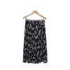 Midi light weight skirt featuring an accordion pleat and an elasticated waist band. Size 10/S, black and floral spot